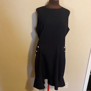 Dark navy, almost black dress by The Loft